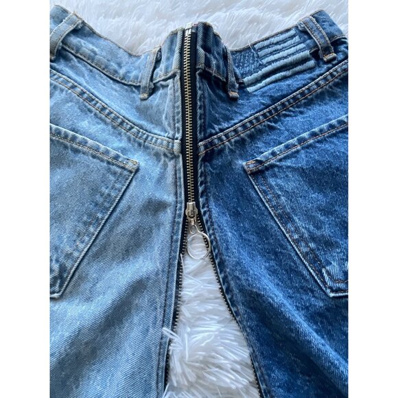REVICE Women's Wraparound Zip Two Tone Denim Jeans Size 27 - Picture 7 of 9